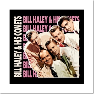 Rock Around the Clock Bill Haley Vintage Beats Tee Posters and Art